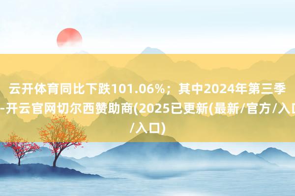 云开体育同比下跌101.06%;其中2024年第三季度-开云官网切尔西赞助商(2025已更新(最新/官方/入口)