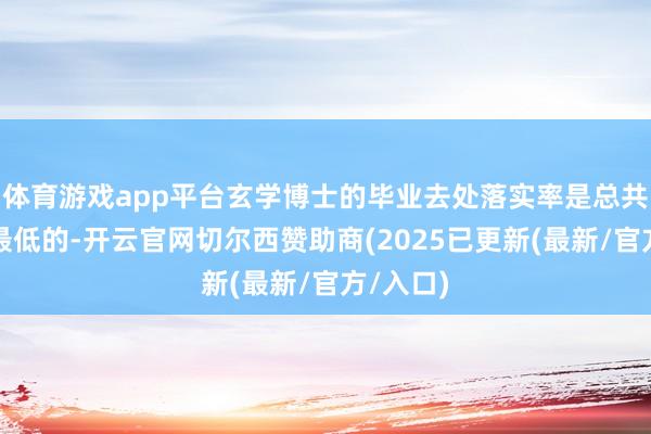 体育游戏app平台玄学博士的毕业去处落实率是总共学科中最低的-开云官网切尔西赞助商(2025已更新(最新/官方/入口)