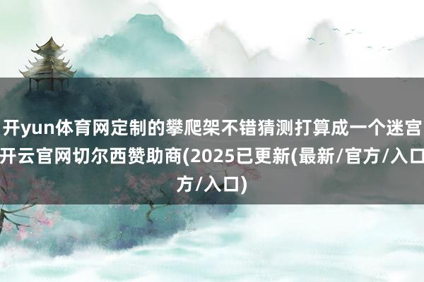 开yun体育网定制的攀爬架不错猜测打算成一个迷宫-开云官网切尔西赞助商(2025已更新(最新/官方/入口)