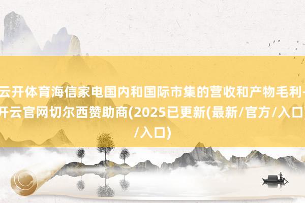 云开体育海信家电国内和国际市集的营收和产物毛利-开云官网切尔西赞助商(2025已更新(最新/官方/入口)